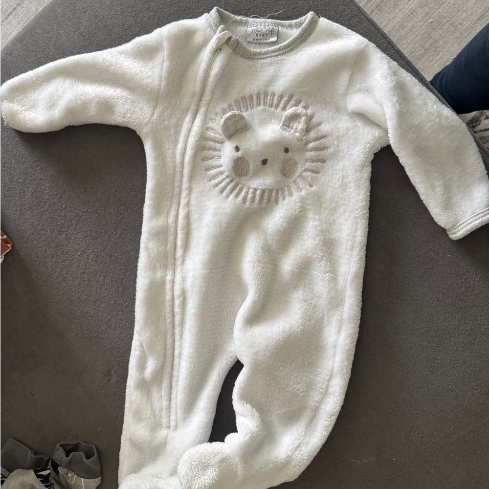 Cozy White Baby One Piece